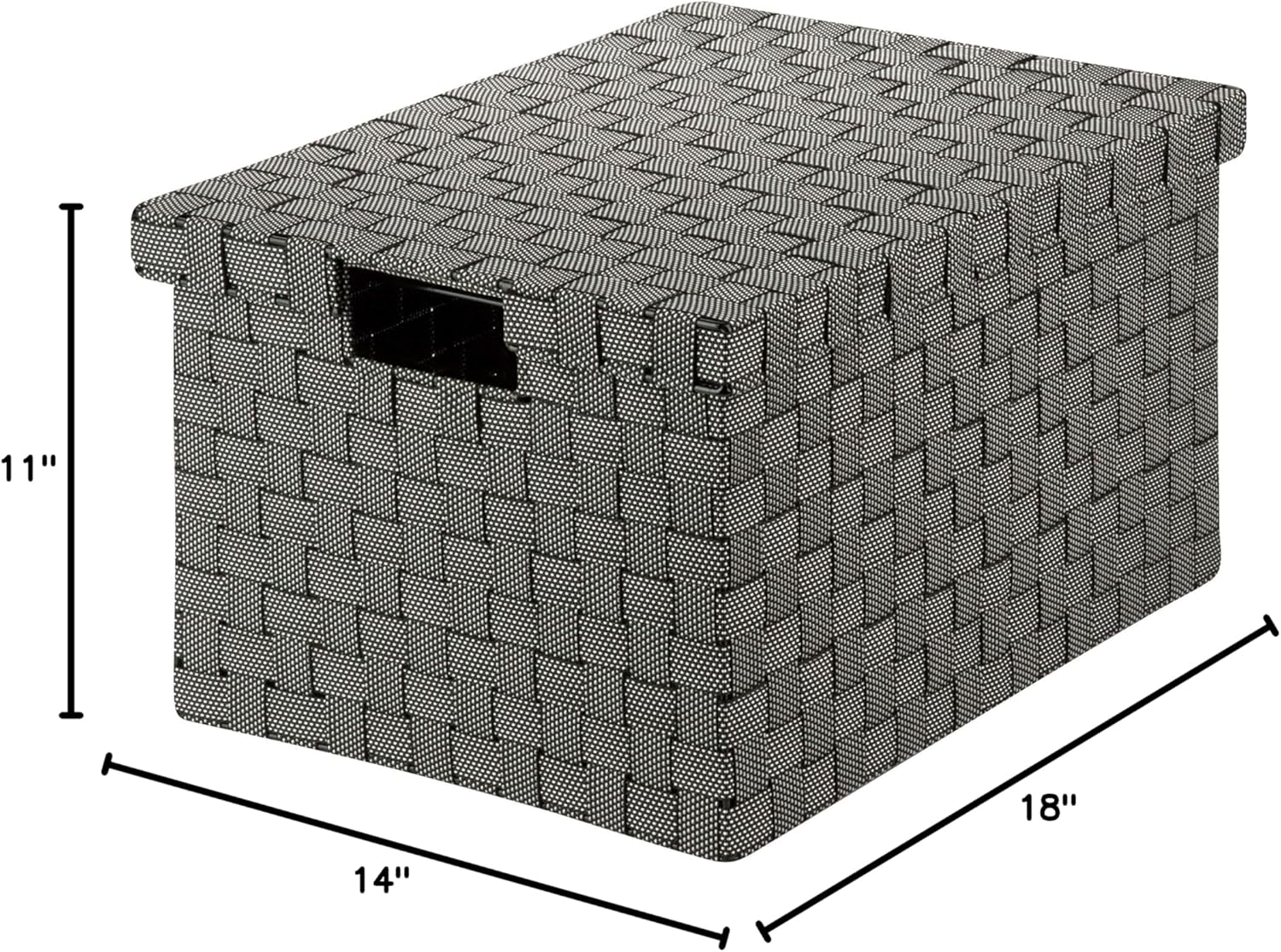 Honey-Can-Do Honey Can Do Large File Box, Speckled OFC-03703 Black