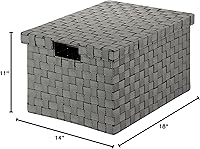 Vista 3 de La miel puede hacer OFC-03703 caja de archivo tejida grande, sal y pimienta