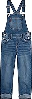 Levi's Girls Denim Overalls - Stretchy Comfort, Adjustable Suspenders, Vintage Slim Leg for Active Play