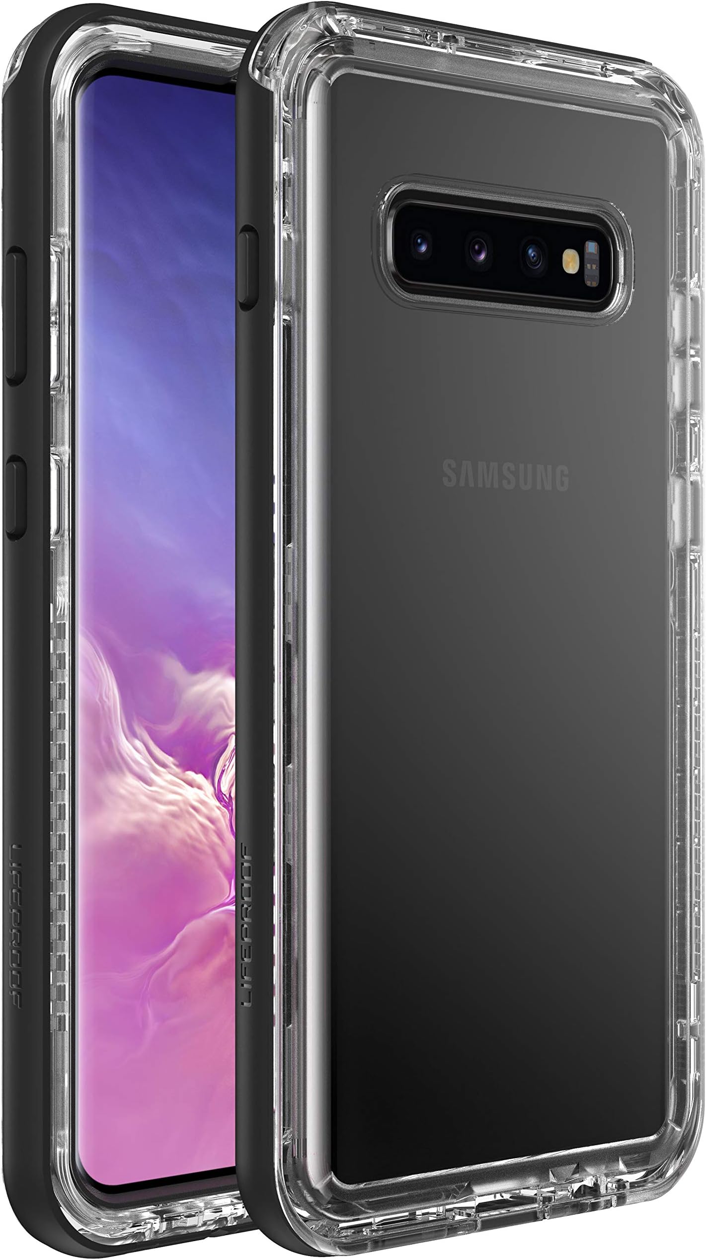 LifeProof Next Screenless Series Case for Samsung Galaxy S10 Plus (NOT S10/S10e) Non-Retail Packaging - Black Crystal