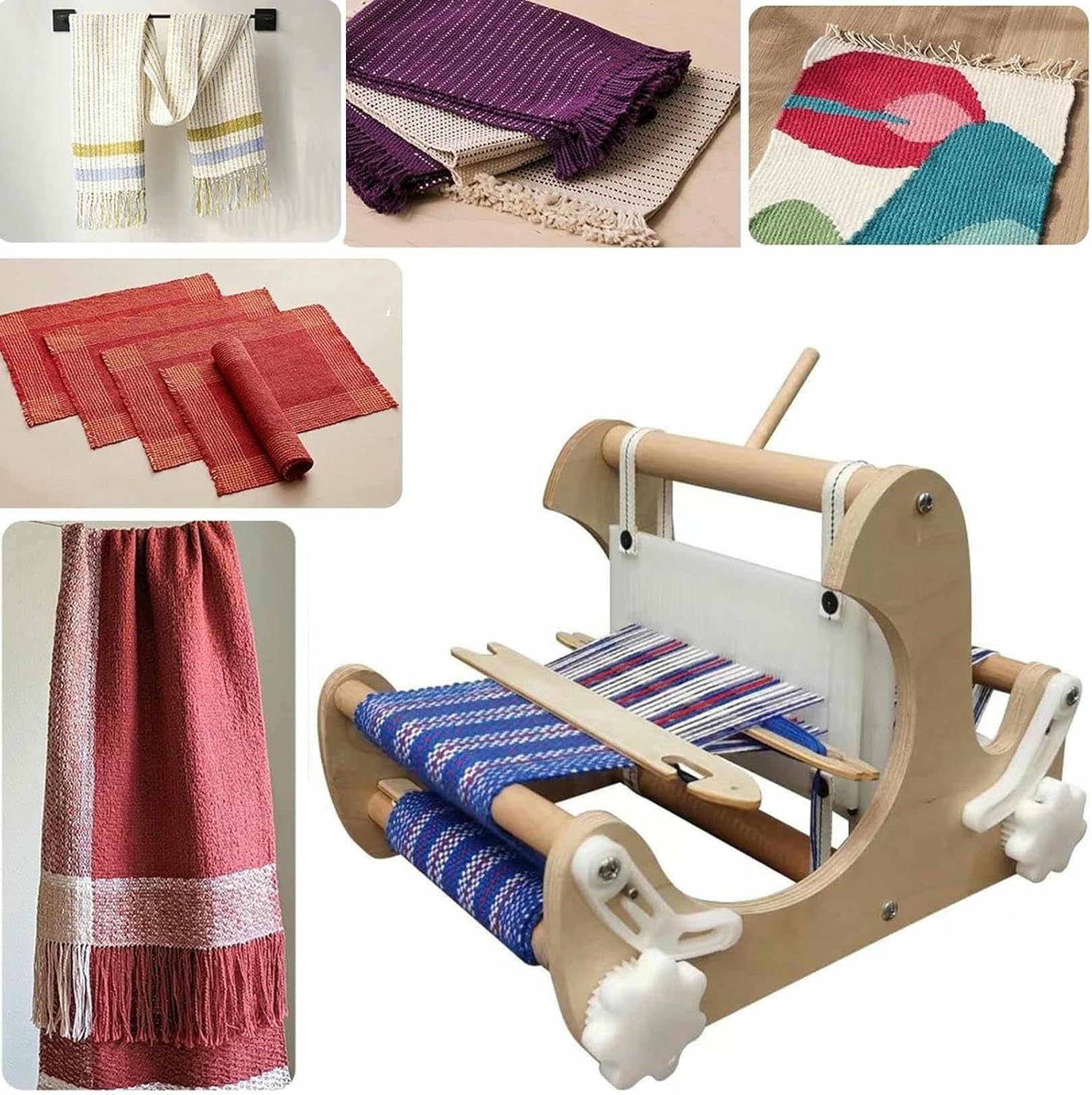 Desktop -Weben - DIY -Webrahmen Mit Gemischten Garnen, Handkanistische Webmaschine Für Anfänger Craft Artist