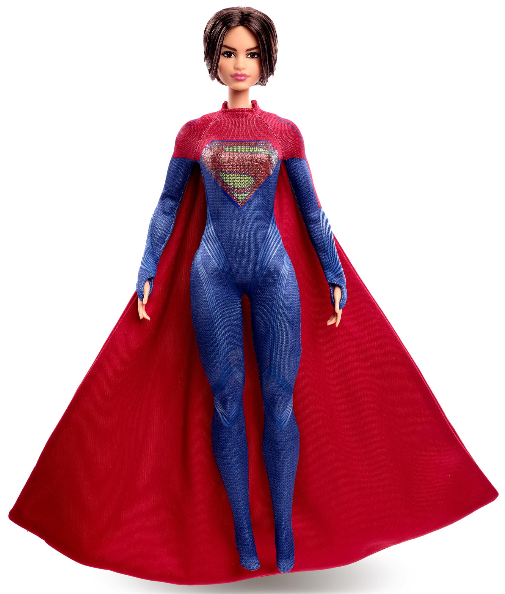 Barbie Supergirl, muñeca Coleccionable de la película “Flash” con Traje Rojo y Azul y Capa (Mattel HGK13)