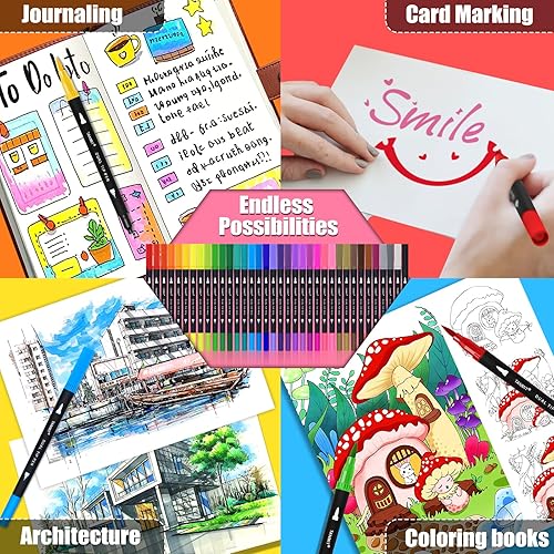 Vista 13 de Tanmit Coloring Supplier 36 bolígrafos duales