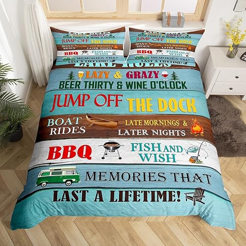 Miniatura 31 de Erosebridal Funda de edredón de ancla náutica, juego de ropa de cama con brújula oceánica, tamaño individual para niños, adolescentes, adultos,