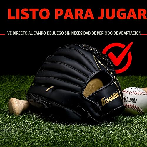Vista 6 de Franklin Sports Field Master Baseball + Softball Glove - Field Master Adult + Youth Baseball + Softball Mitt - Men's + Women's Gloves - Right Hand