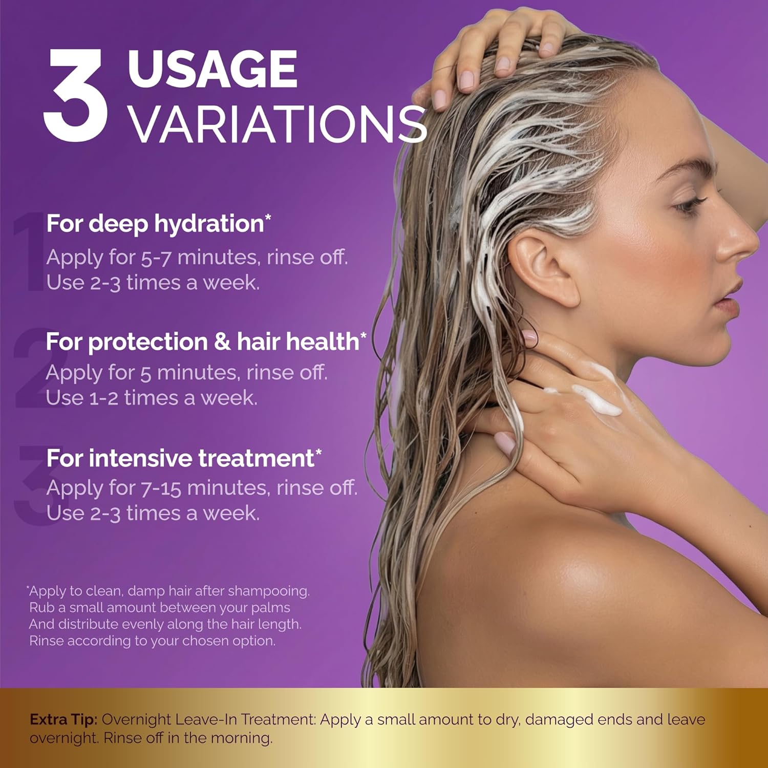 Hydrating Hair Mask - Deep Conditioning Treatment for Dry, Frizzy & Damaged Hair - Keratin Mask with Coconut & Argan Oils, Collagen & Wheat Protein - Smooths, Softens & Controls Frizz, Curl-Safe, 10oz - Image 7