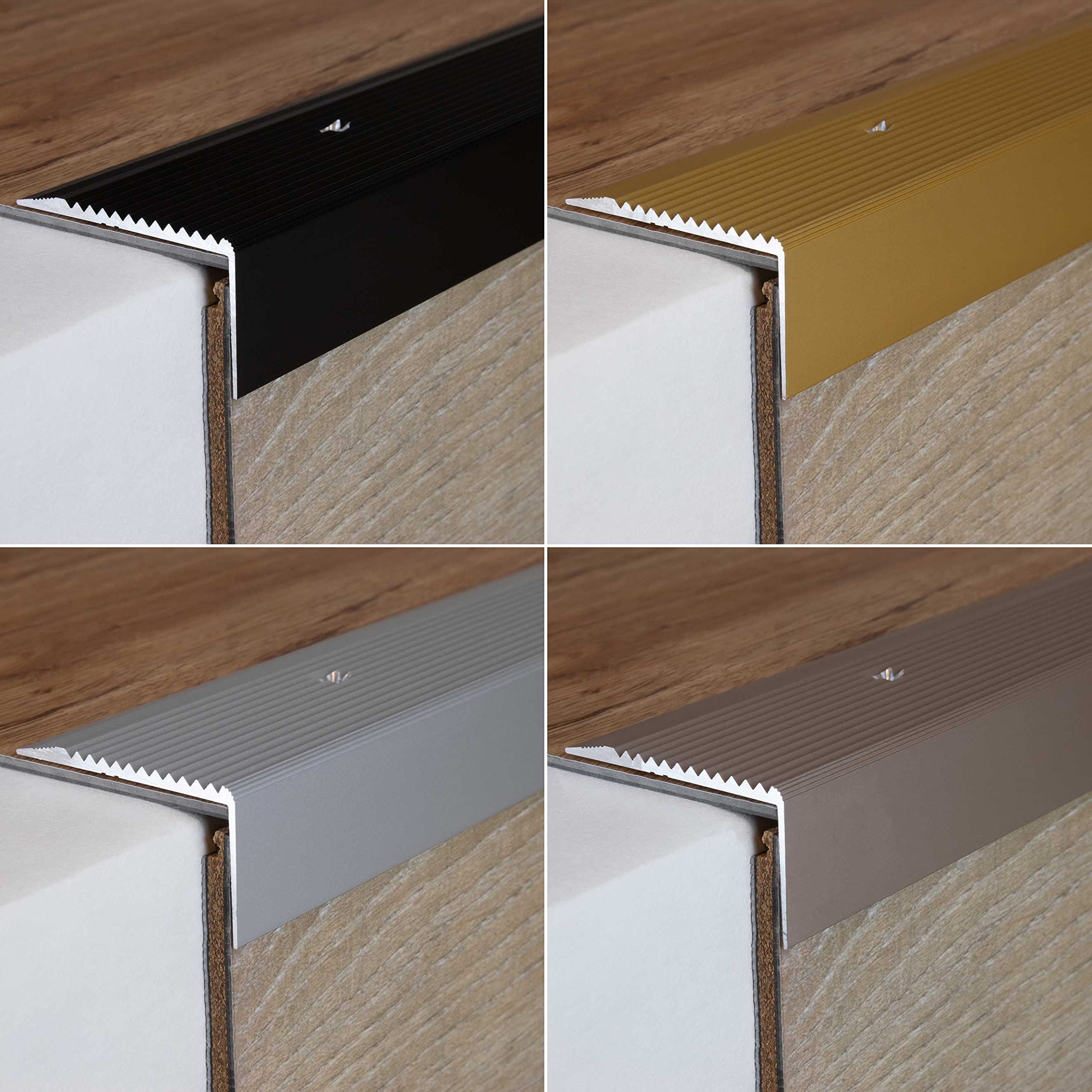 PROVISTON Treppenkantenprofil - Aluminium 20x20mm 1000mm Bronze