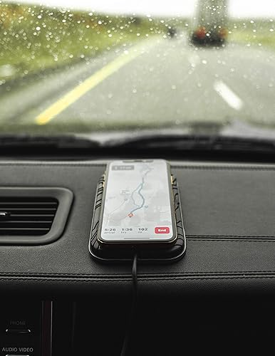 Miniatura 7 de Almohadilla de agarre de carga inalámbrica de carga rápida de 10 W Plus - Cargador inalámbrico para automóvil y soporte de teléfono para automóvil -