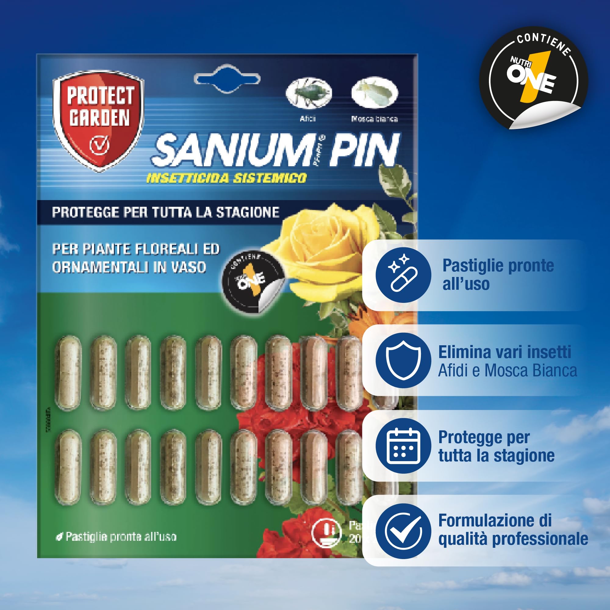 Protect Garden Sanium Pin PFnPO Insetticida Sistemico in Pillole 20 Pin