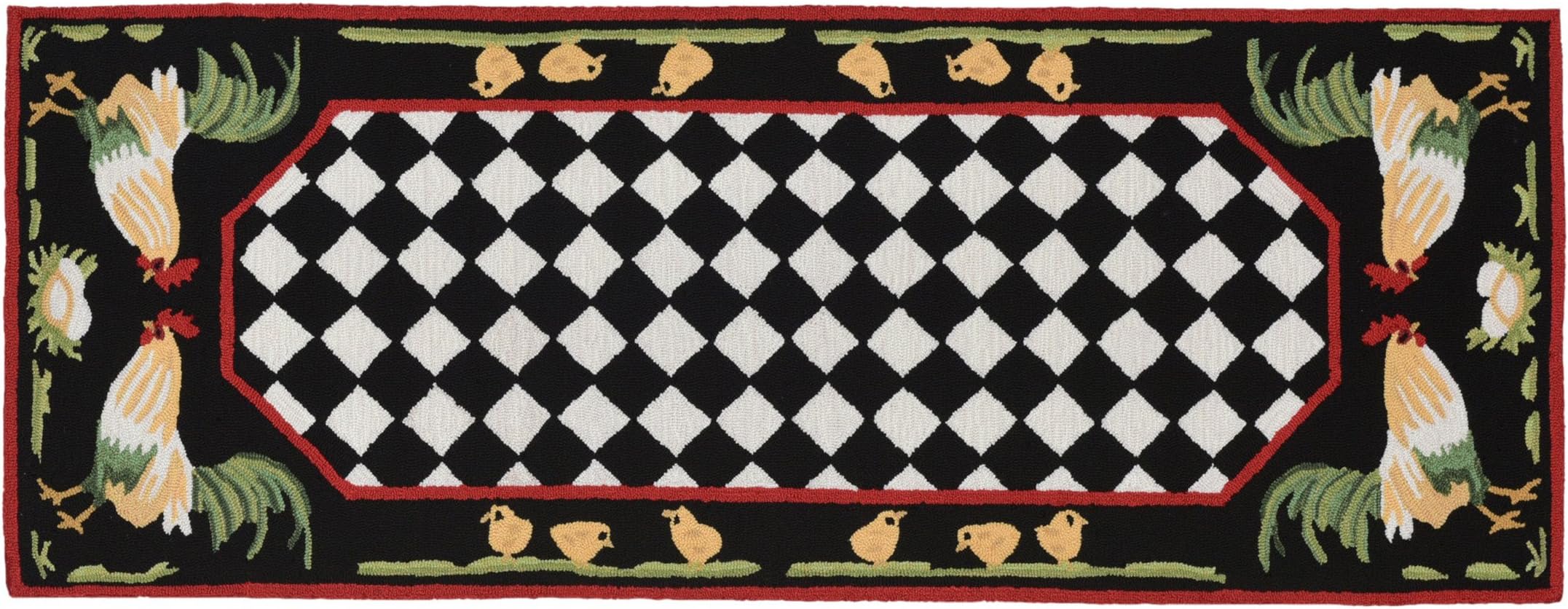Mavvel Area Rugs - French Country Rooster Indoor Outdoor Rug - 24" x 60" Runner - Runner Rugs