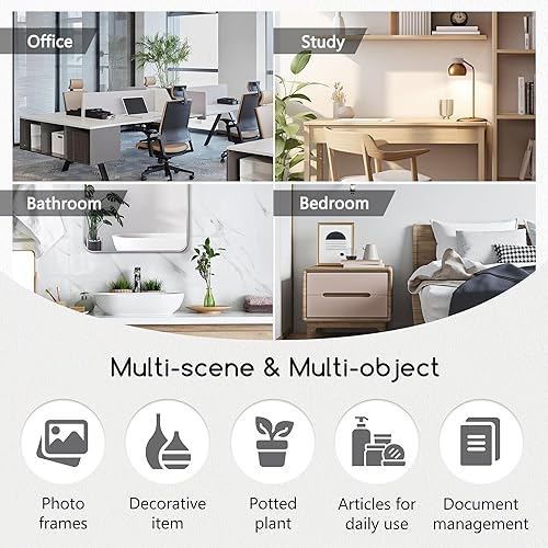 Miniatura 6 de Jerry & Maggie - Organizador de escritorio para oficina, estante de madera ajustable  Estilo libre doble H pantalla  Estante de pie natural