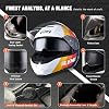 Casco Integral para Motocicleta LEM, para Hombre, Certificado DOT, PINLOCK y Doble Visión DVS, Casco de Calle para Adultos, Carcasa de Fibra de Vidrio, Listo para Bluetooth, para Cruiser (Rally Navy, Talla M) 5