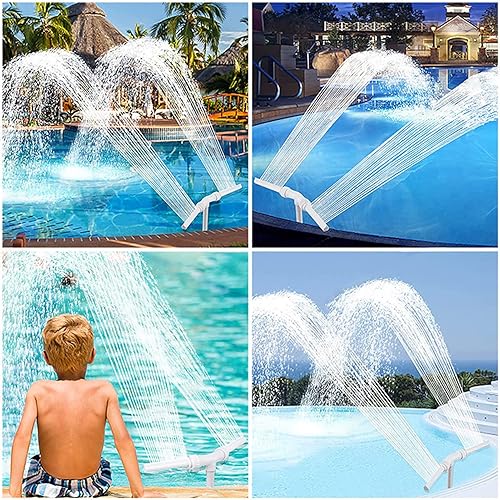 Miniatura 2 de Fuentes de cascada de piscina para piscinas enterradas, cabezales de fuente, cascada de piscina disfruta de un tiempo de relajación, cabezales de