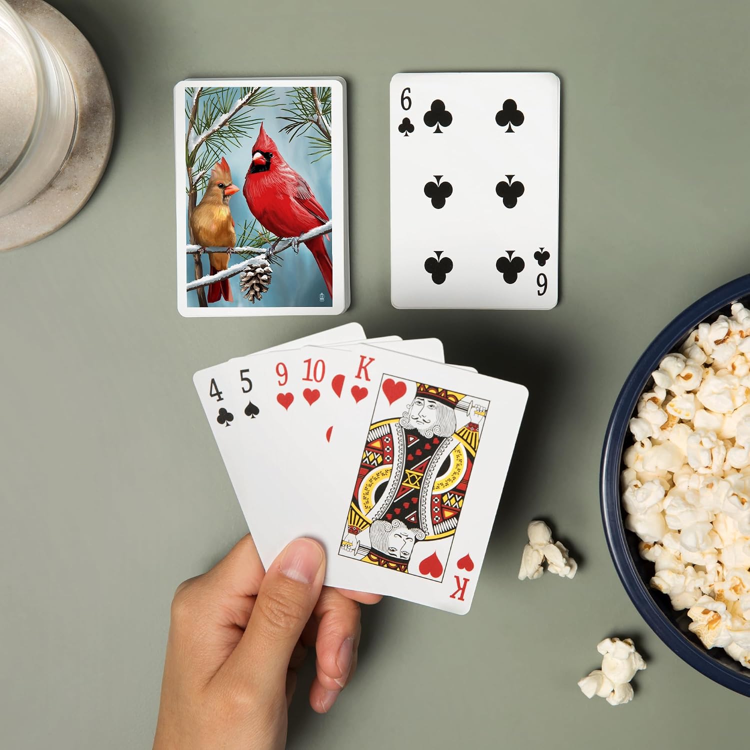 Lantern Press Cardinals in Winter, 52 Playing Cards for Adults, Poker Size Card Deck