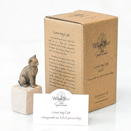 Miniatura 6 de Willow Tree Love My Cat (Dark), Sculpted Hand-Painted Figure