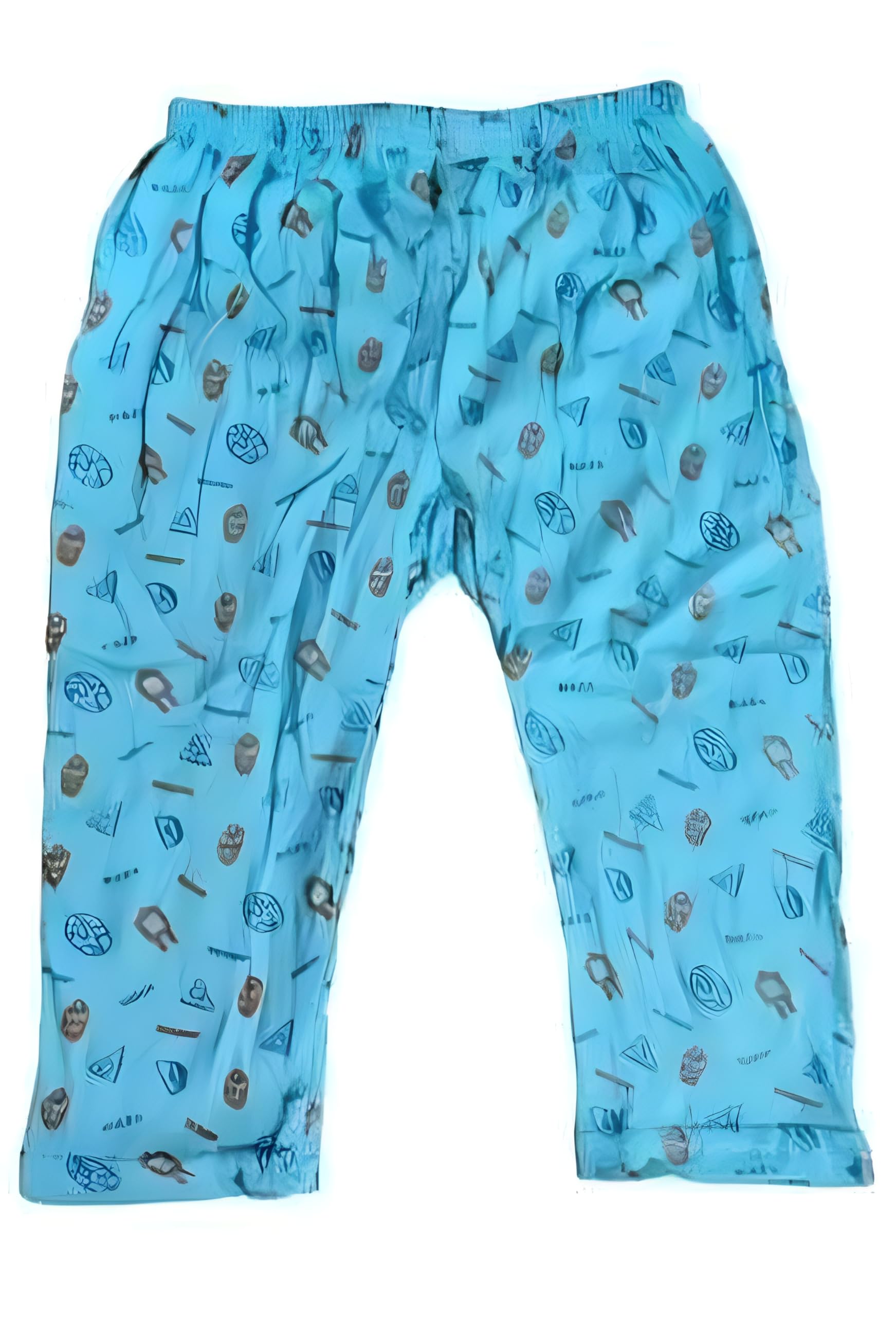 Kids Cotton Printed Pyjama, Soft Breathable Nightwear Pants, Elastic Waist, Boys & Girls, 6 Pack (1-2 Years) Multicolour 2