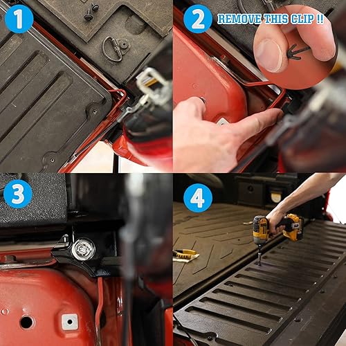 Miniatura 9 de Cerradura eléctrica para portón trasero con arnés de cableado compatible con Toyota Tacoma Extended Cab 2019-21 de 6 pies, caja de camioneta, cabina