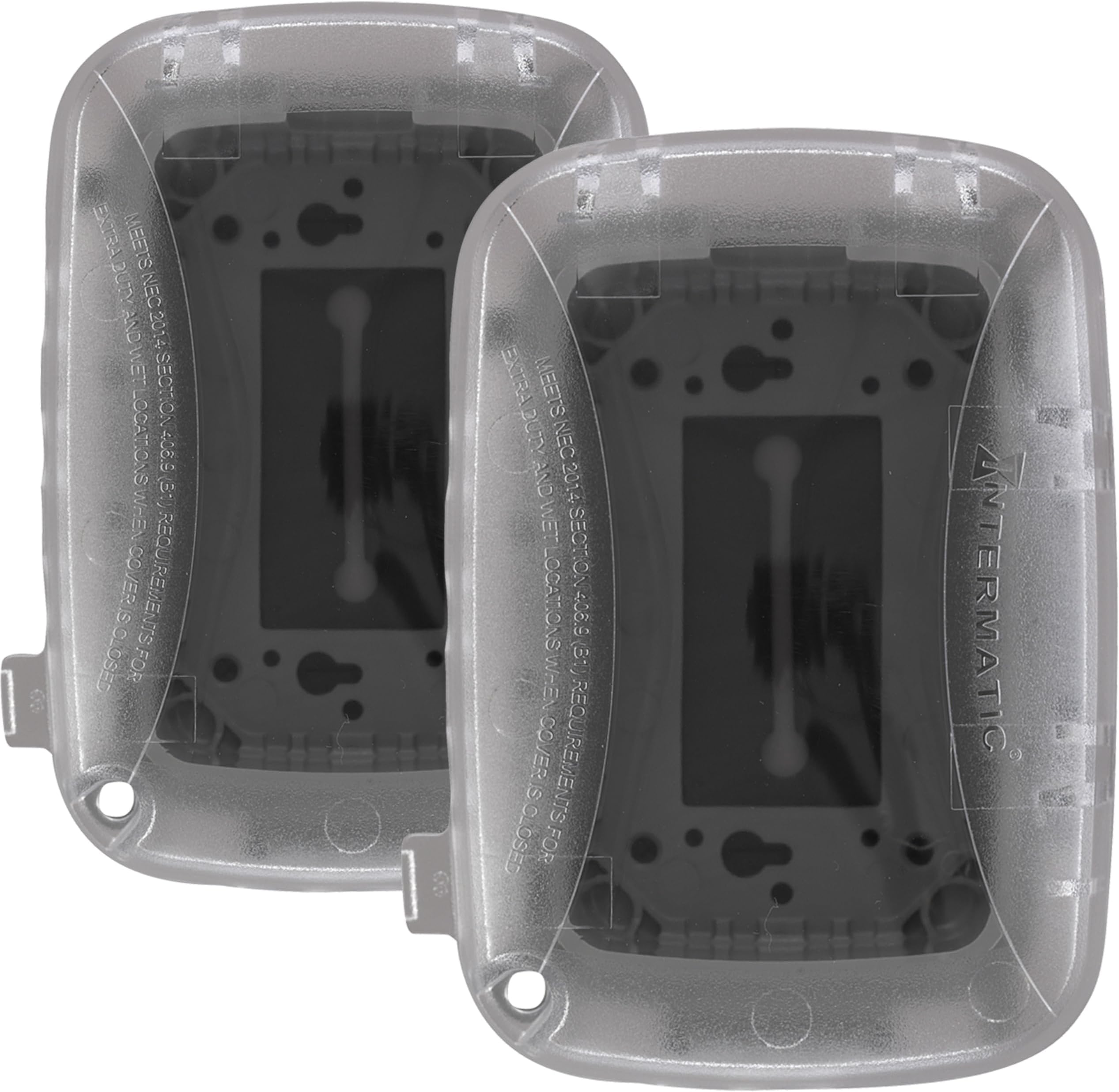 Intermatic WP5100C Weatherproof Electrical Box - Single Gang, Versatile Outdoor Outlet Cover - Secure Design for Outdoor GFCI Outlets, Durable Plug Cover - 2 Pack