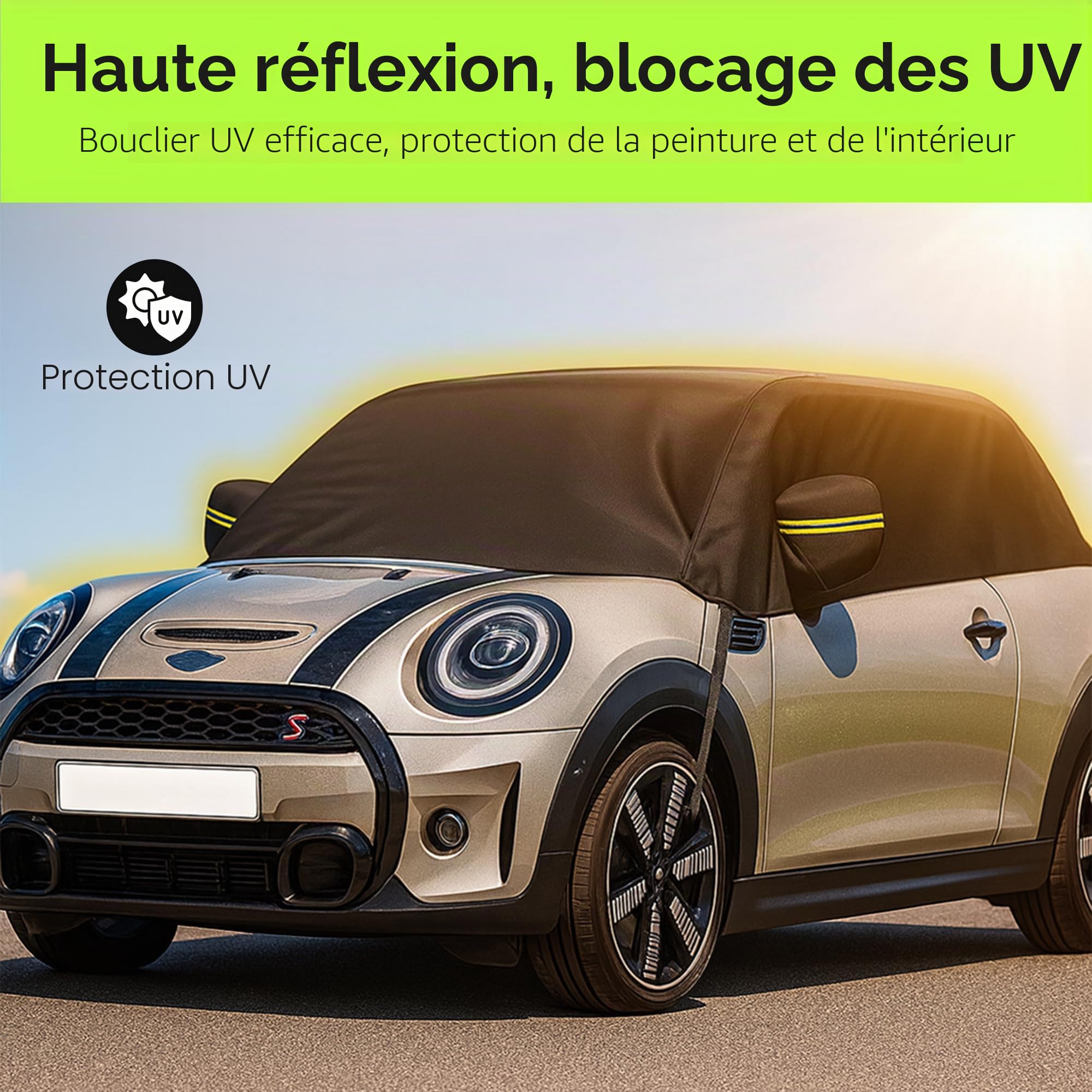 Demi-housse de voiture de rechange pour Mini Cooper 3 portes 2000-2024, housses de voiture pour rangement extérieur, accessoires de voiture imperméables toutes saisons