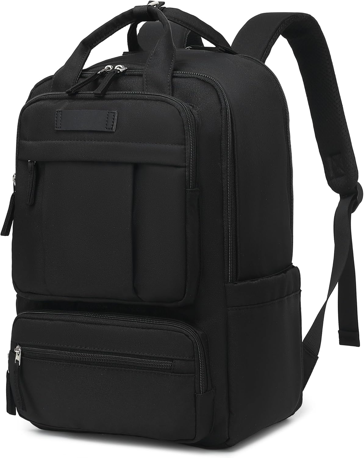 Bluboon Backpack for School Women Girls Multi Pockets Carry On Backpack Work Business Travel Bags Fashion College Bookbags (Black)