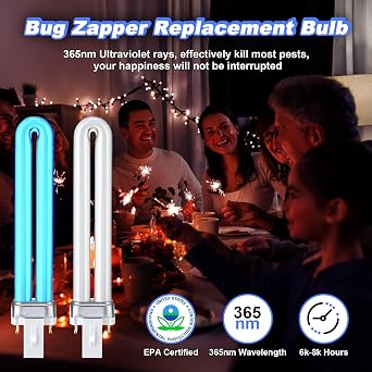 3 Pack 9W Bug Zapper Replacement Bulbs Compatible with Dynatrap DT3009 DT3019 DT3039 Dynatrap 21050 UV Bulb U Shaped Twin Tube Ultraviolet Mosquito Killer Lamp Bulb(3 Packs)