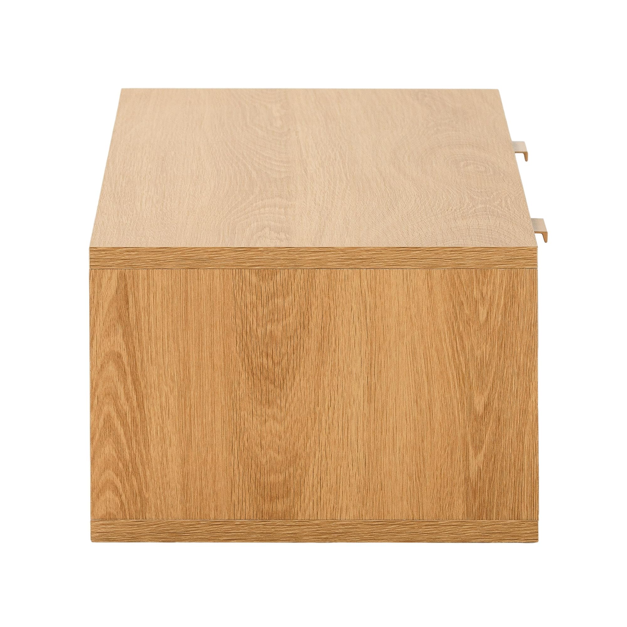 HOMN LIVING Consolle sospesa per ingresso Lluvia 2 cassetti colore Rovere, 100 cm (Larghezza) 30 cm (Profondità) 20 cm (Altezza)