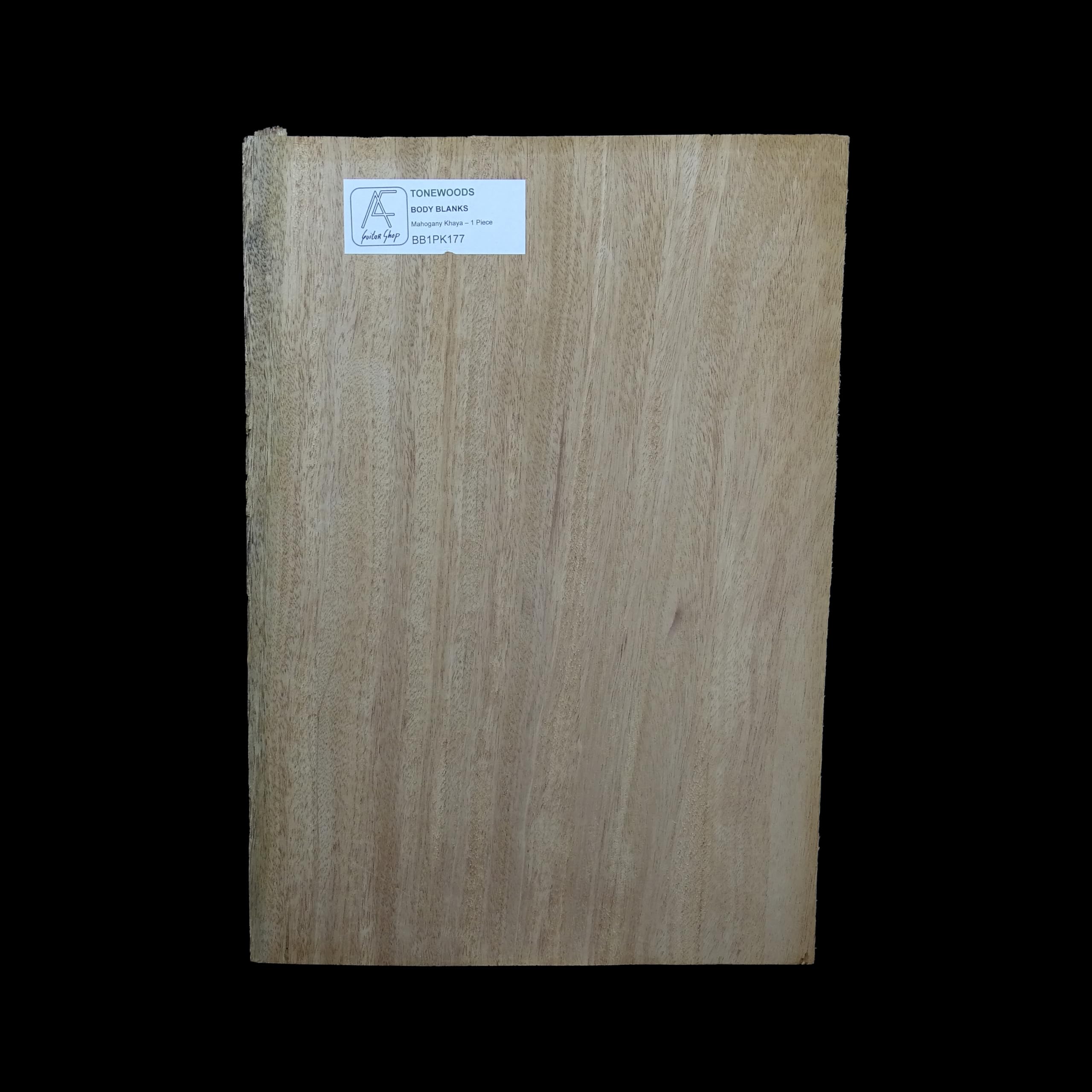 Corps de guitare acajou d'Afrique Khaya 1 pièce BB1PK177 calibré