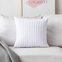 Vista 86 de UGASA - Fundas de almohada decorativas de terciopelo suave y sólidas de Navidad para sala de estar/sofá, 16 x 16 pulgadas, 2 unidades, color burdeos