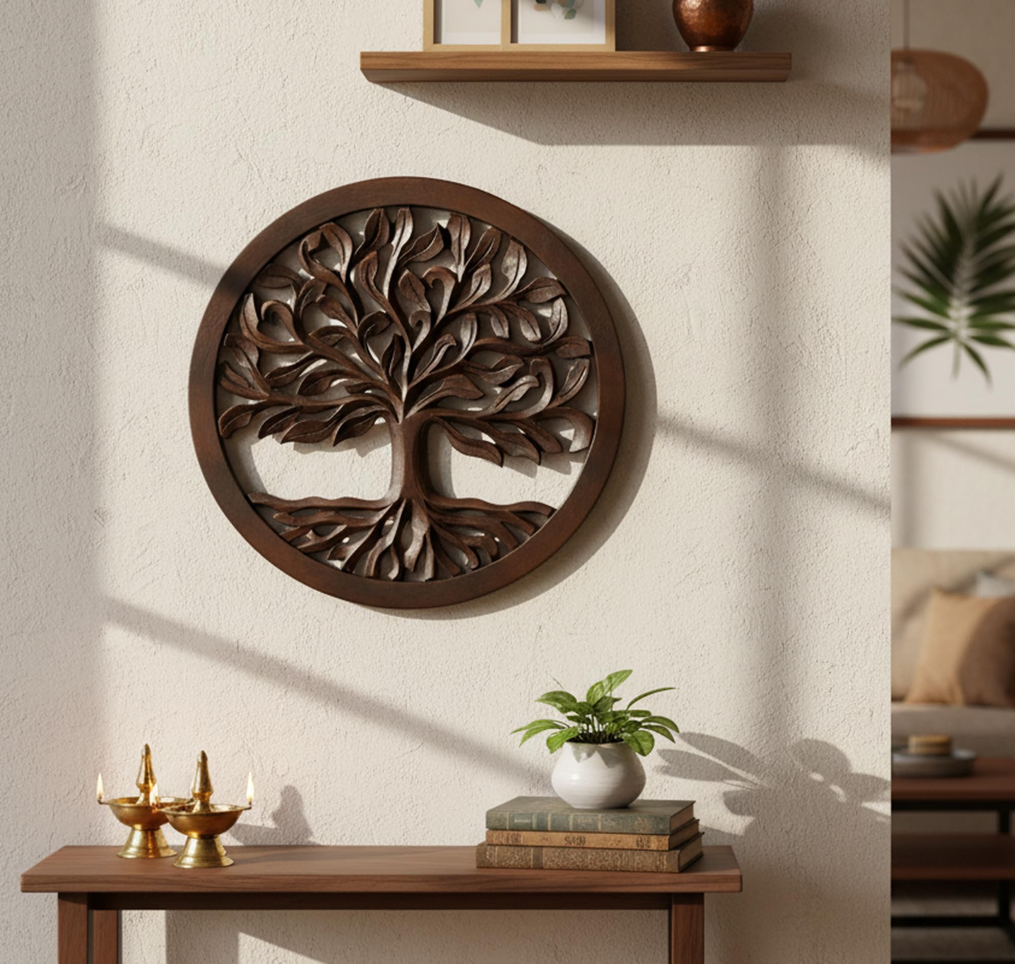Tree of Life Wall Hanging - Wooden Sculpture -2