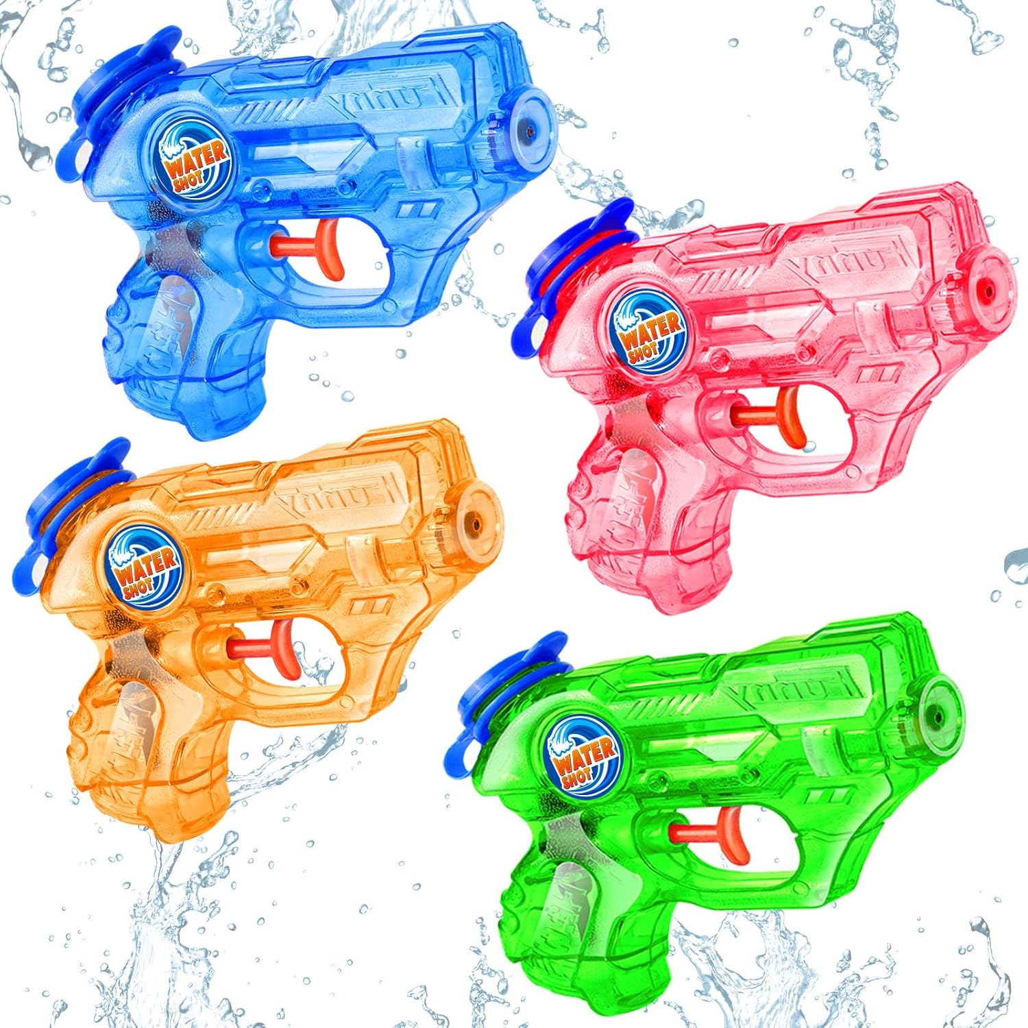 Mini Water Gun for Kids Toddler- 4 Pack Small Water Guns 5-7M Long ...