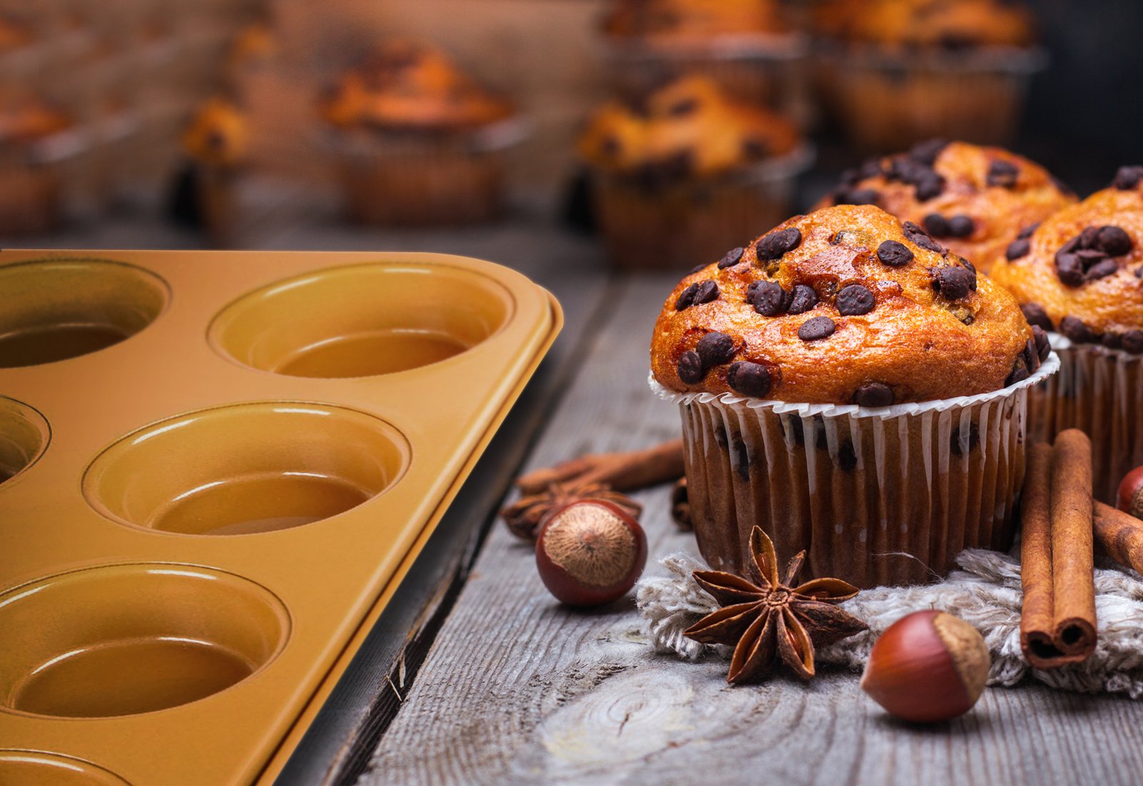 Copper 12-Cup Muffin Pan | Nonstick Muffin Pan