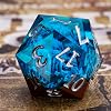 Dados Dungeons and Dragons DND D20, dados de montaña D&D de 1.299 in de gran tamaño D20 de resina de borde afilado