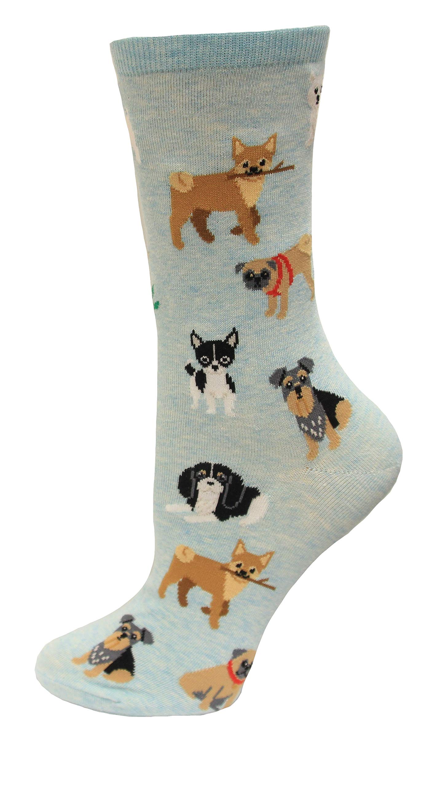 Womens Dogs Of The World Crew Socks