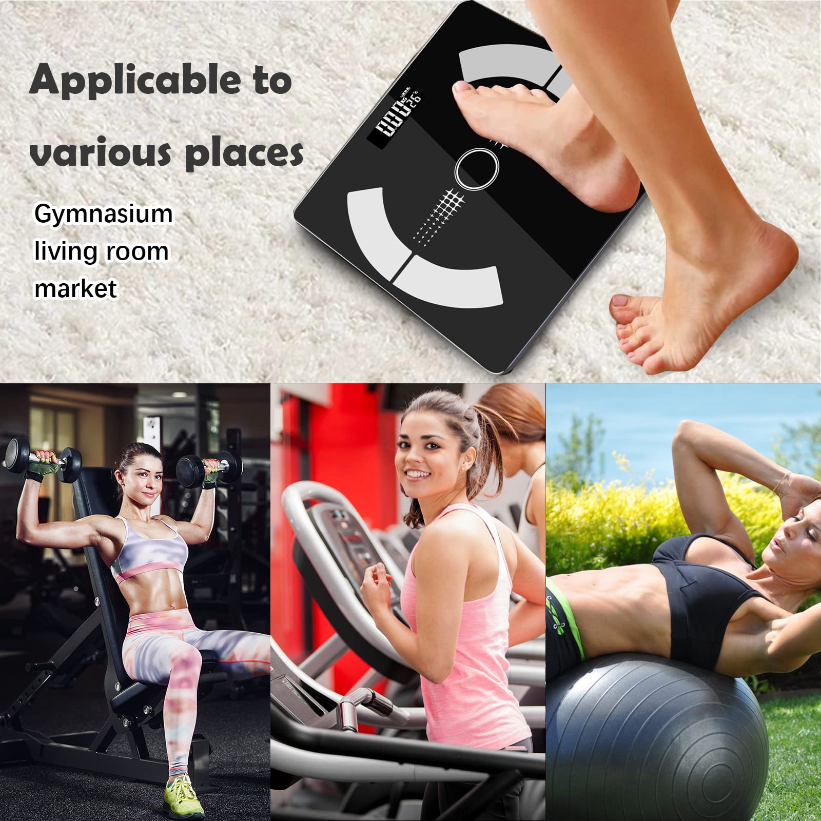 Bilancia Da Bagno Intelligente Con Bluetooth E APP Fino A 8 Profili Health Dayron 90104235