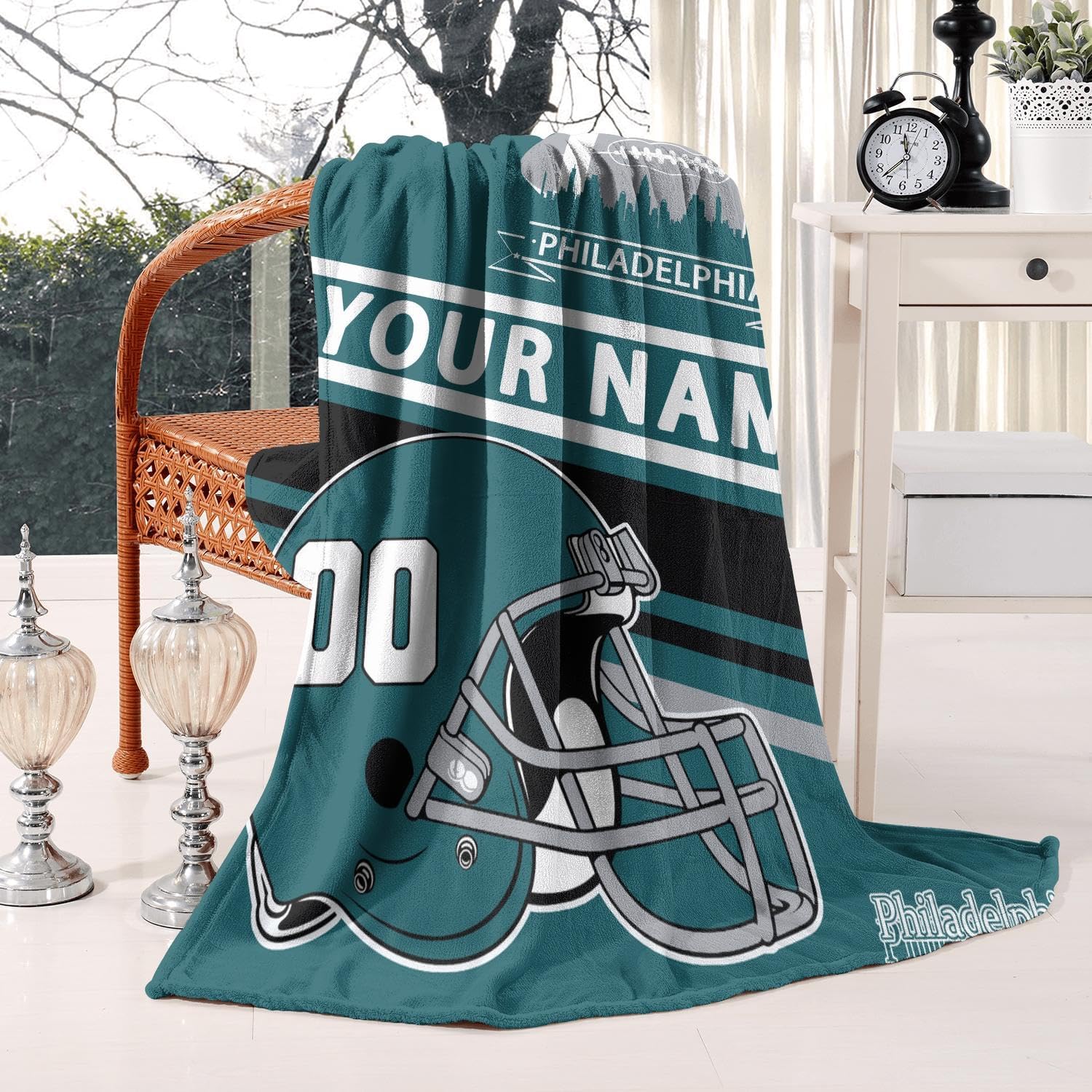 Znutrce Custom Philadelphia Football City Blanket for Bed