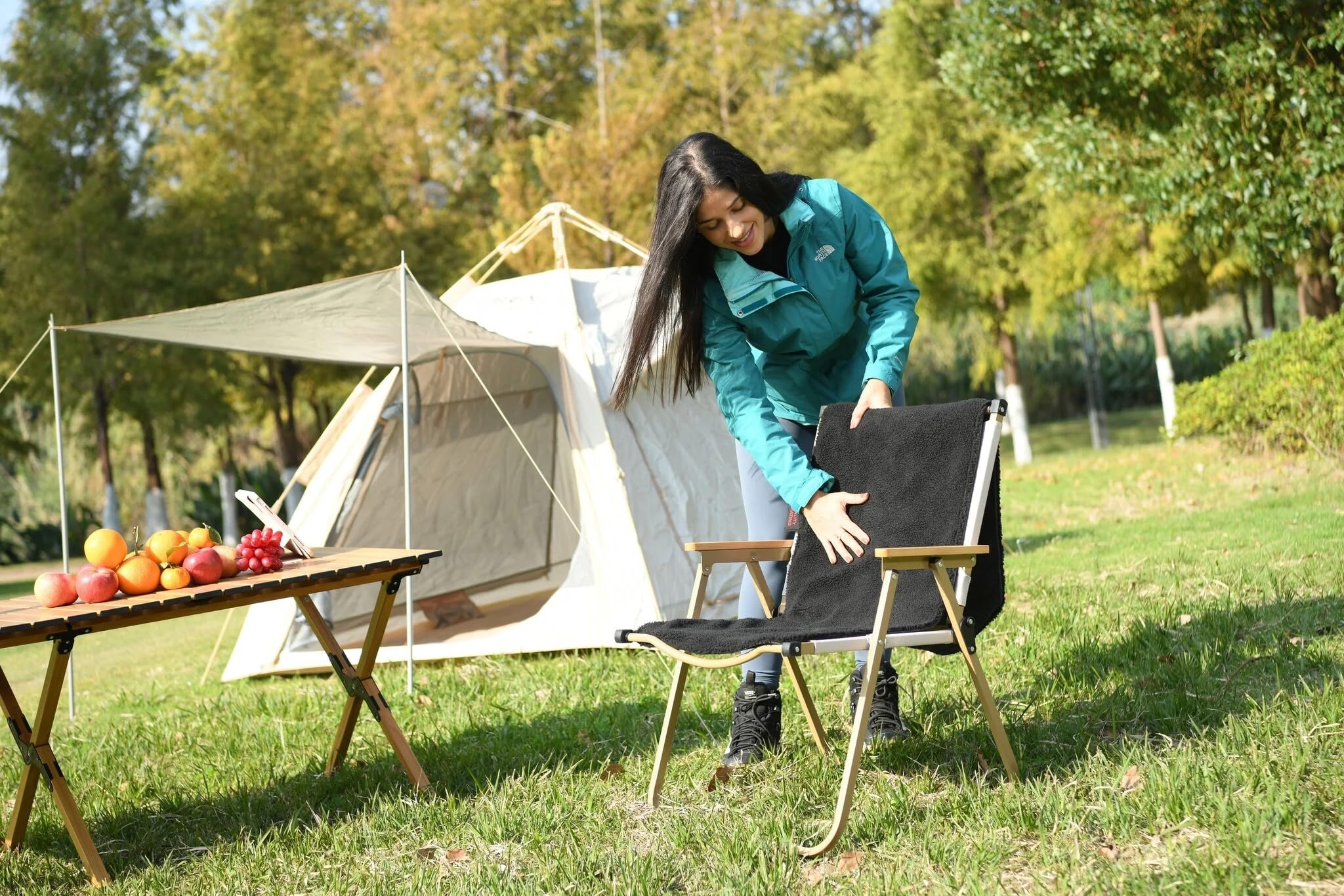 Warmy Manta Calor para Silla - 40x135cm, inalámbrico y recargable, manta eléctrica infrarroja, 3 posiciones, 10W, Off-White
