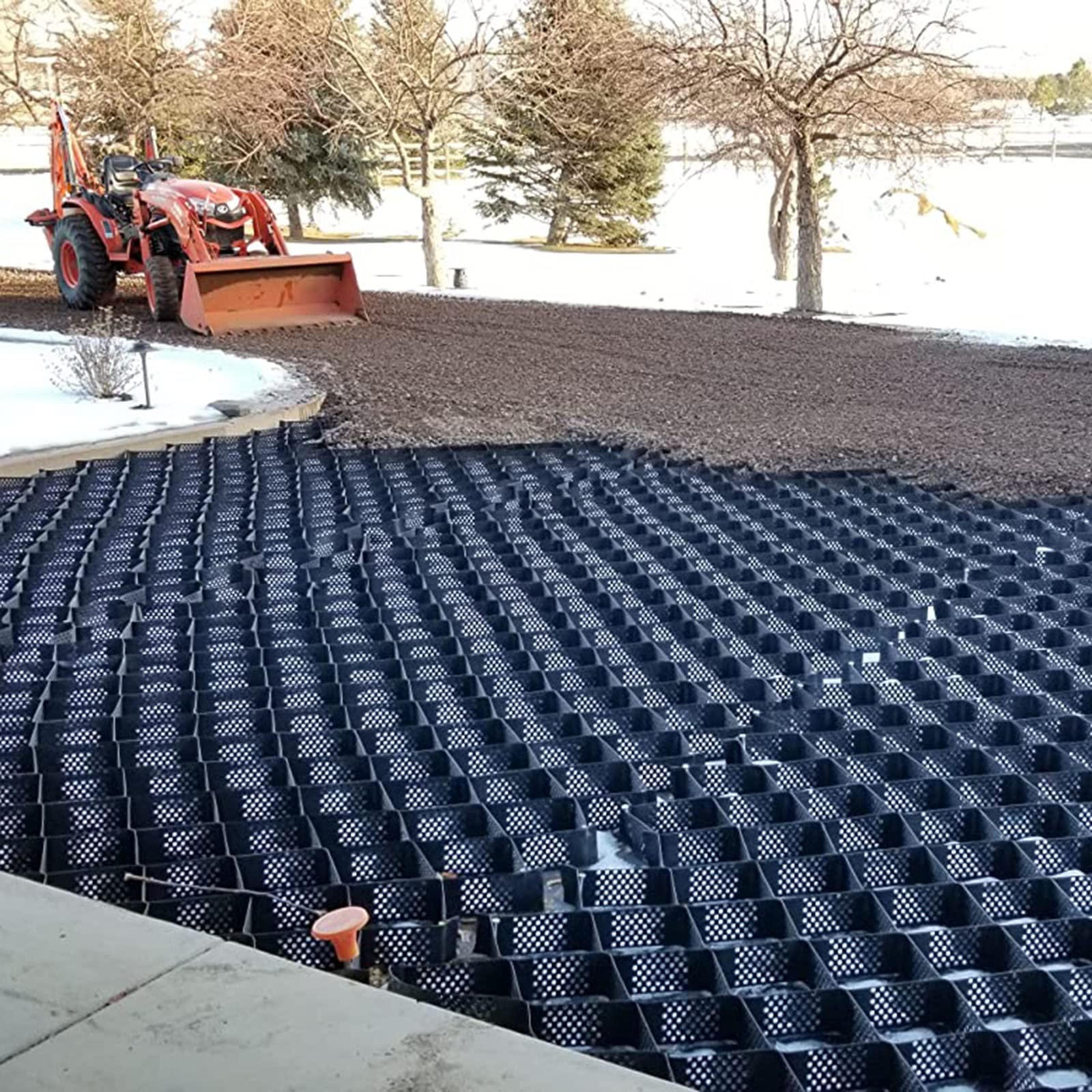 Geogrid Paver Base, Heavy Duty Ground Grid Paver, for Light Truck, RV, Parking, HDPE Honeycomb Permeable Stabilization System, Heavy Load Resistance ( Color : WxL , Size : 200cm x 200cm (79inX79in) )