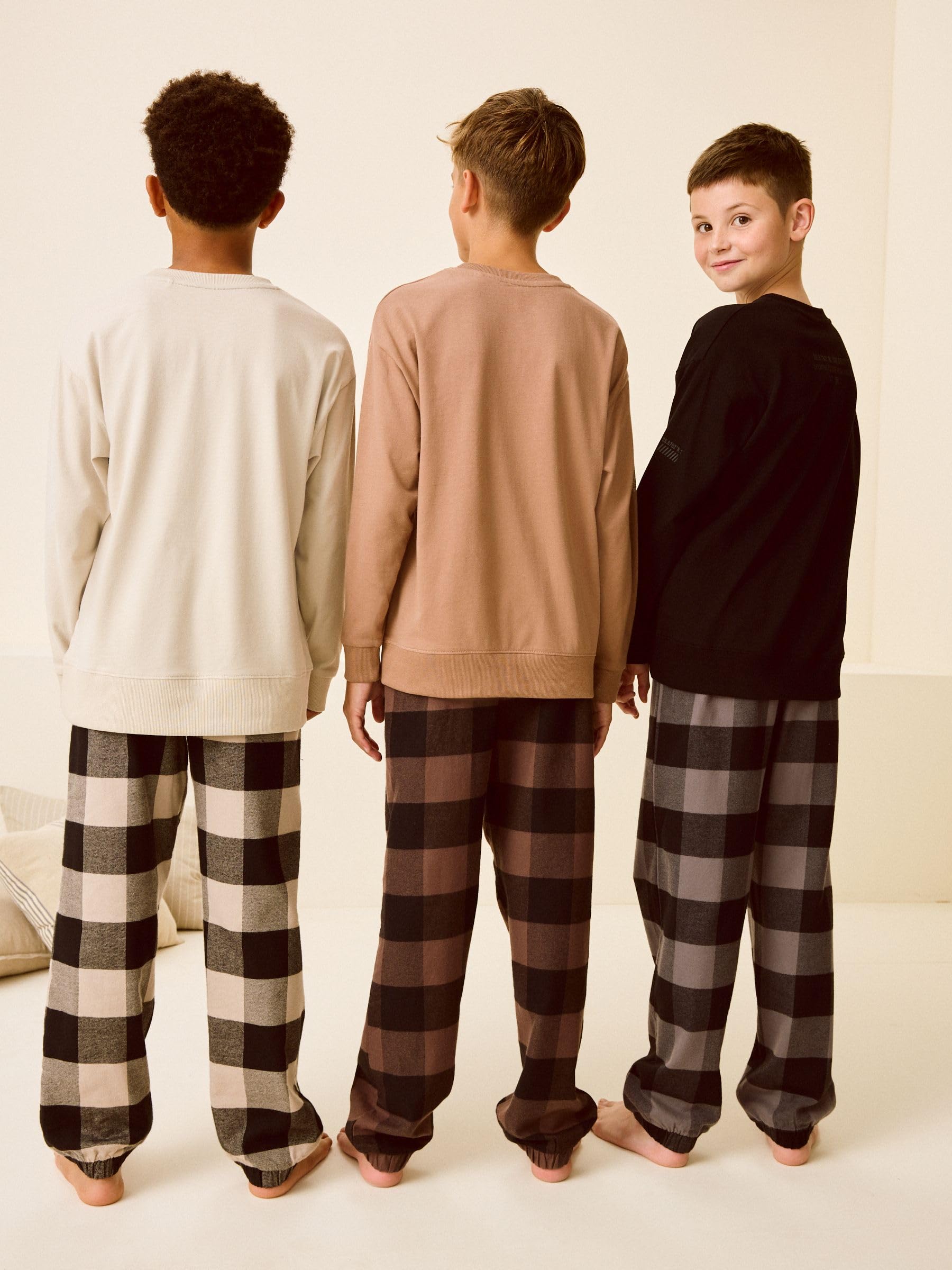 NEXT Niños Pack de 3 Pijamas Tejidos de Cuadros