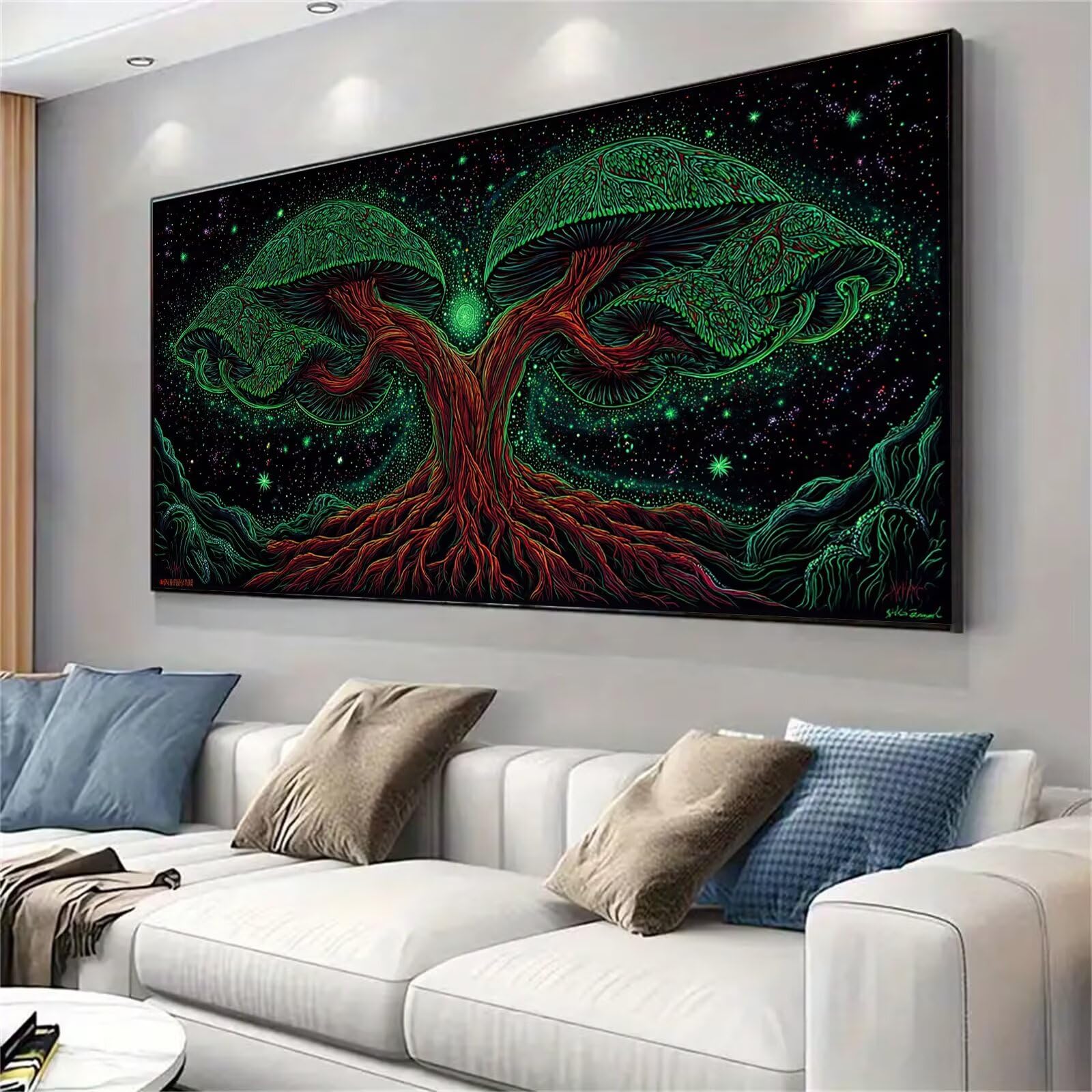 Hooyuubo Malen nach Zahlen Erwachsene Großes Format 80x160cm, Fantasie Panorama DIY Malset Komplettset auf Leinwand, Ohne Rahmen Acryl Ölgemälde Malen nach Zahlen Baum, Geschenk für Frauen, w-222k