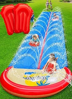 Slip and Water Slide for Kids and Adults Extra Long Lawn Water Slides Backyard