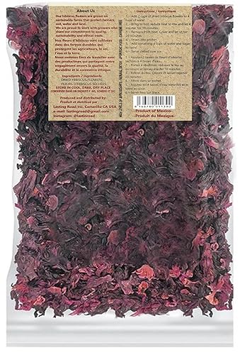 Miniatura 2 de Flores de té de hibisco bolsa resellable de 1 libra hojas veganas de agua de Jamaica hibisco secado al sol sin OMG sin gluten sin cafeína para té