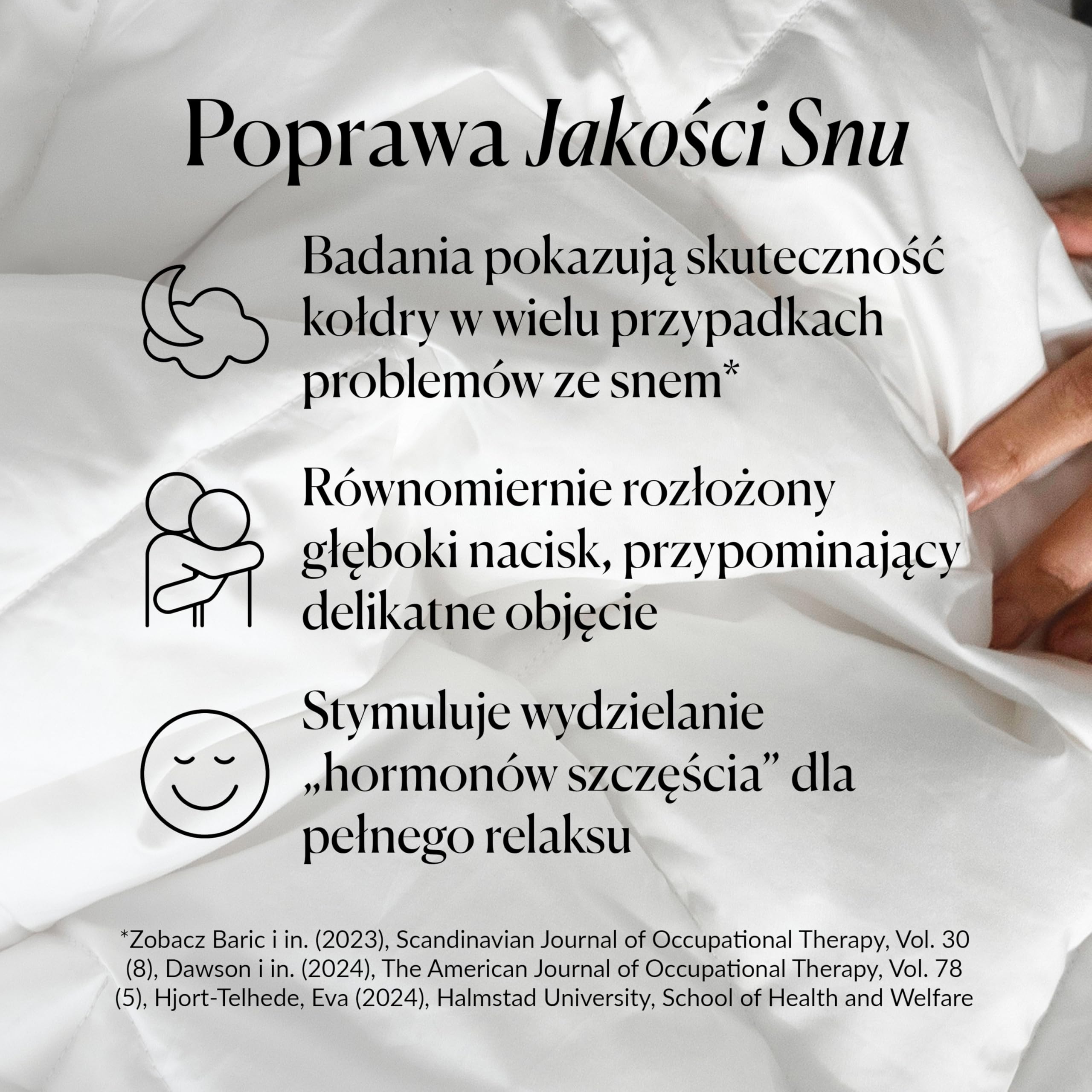 CURA Pearl Classic 150x210 13kg Premium Bawełniany koc obciążeniowy - kołdra obciążeniowa – łagodzi objawy bezsenności, stresu i niepokoju, biały/biała