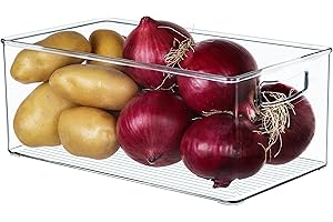 Hudgan 2 Pack Pantry Organizer Bins - Solve Long Term Storage Woes at Home