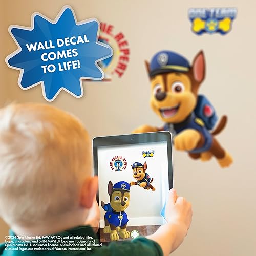 Miniatura 5 de Paw Patrol Chase - Calcomanía de pared grande de vinilo de 14 pulgadas para decoración de dormitorio, decoración de habitación de Paw Patrol