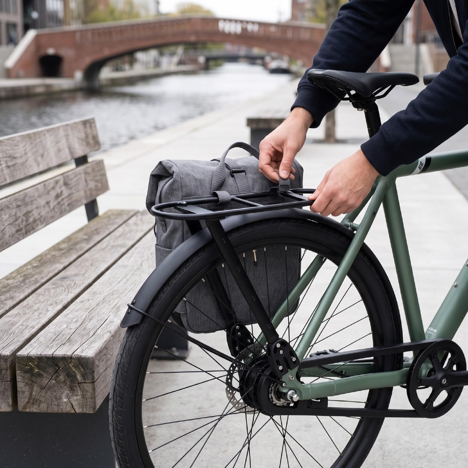 Alomejor Bagażnik Rowerowy Tylny do Rowerów Górskich i Szosowych