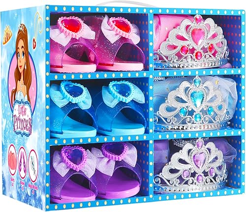 Miniatura 8 de Juguetes de princesa para niñas de 3 4 5 6 7 años, juego de rol para niñas y niñas, regalo con vestidos de princesa, zapatos de princesa, regalo de