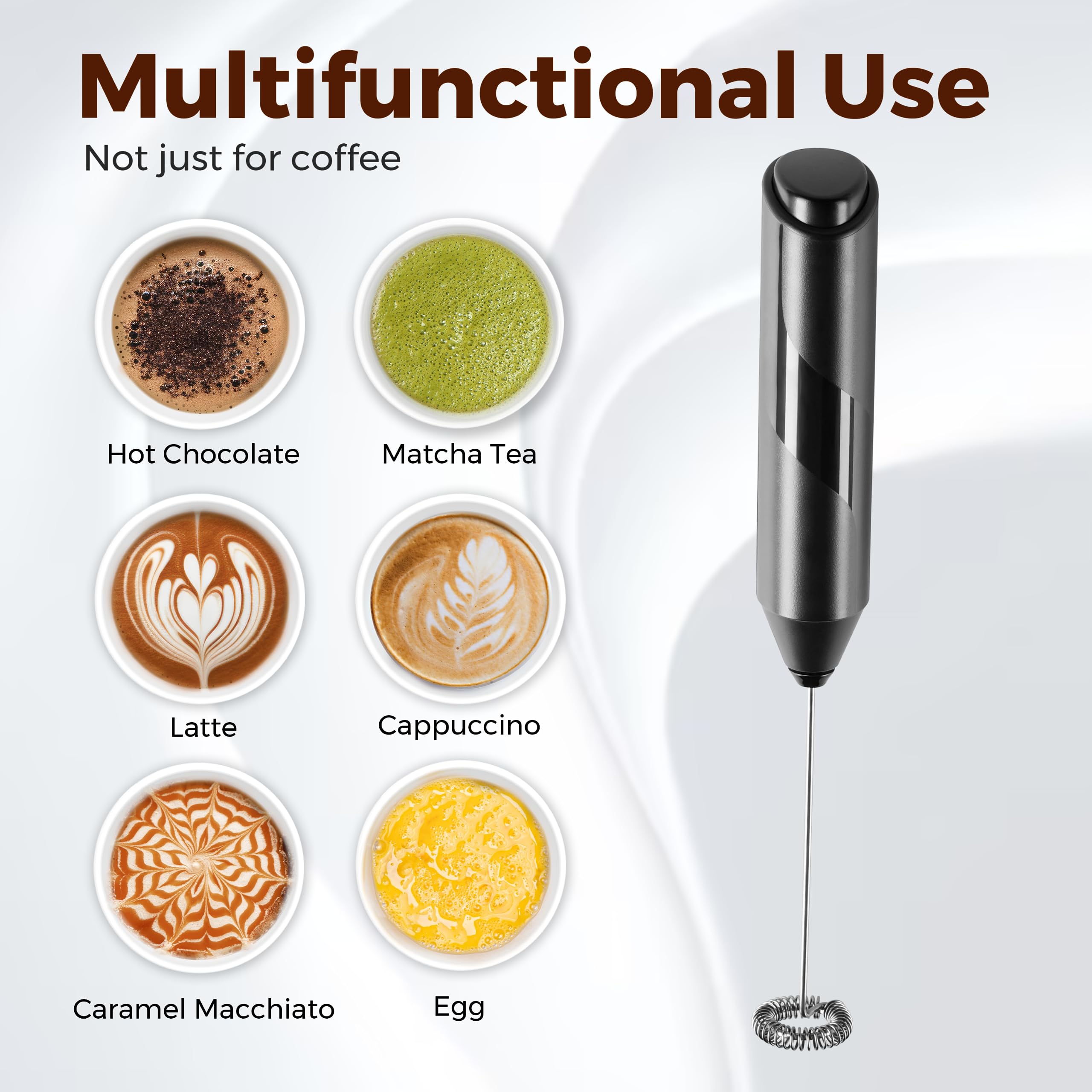 Amazon.com: HealSmart Milk Frother Handheld, Battery Operated