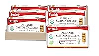 Vista 8 de Suzie's Galletas saladas orgánicas, saladas con aceite de oliva virgen extra, bajas en grasas saturadas, aperitivo vegano horneado gourmet saludable