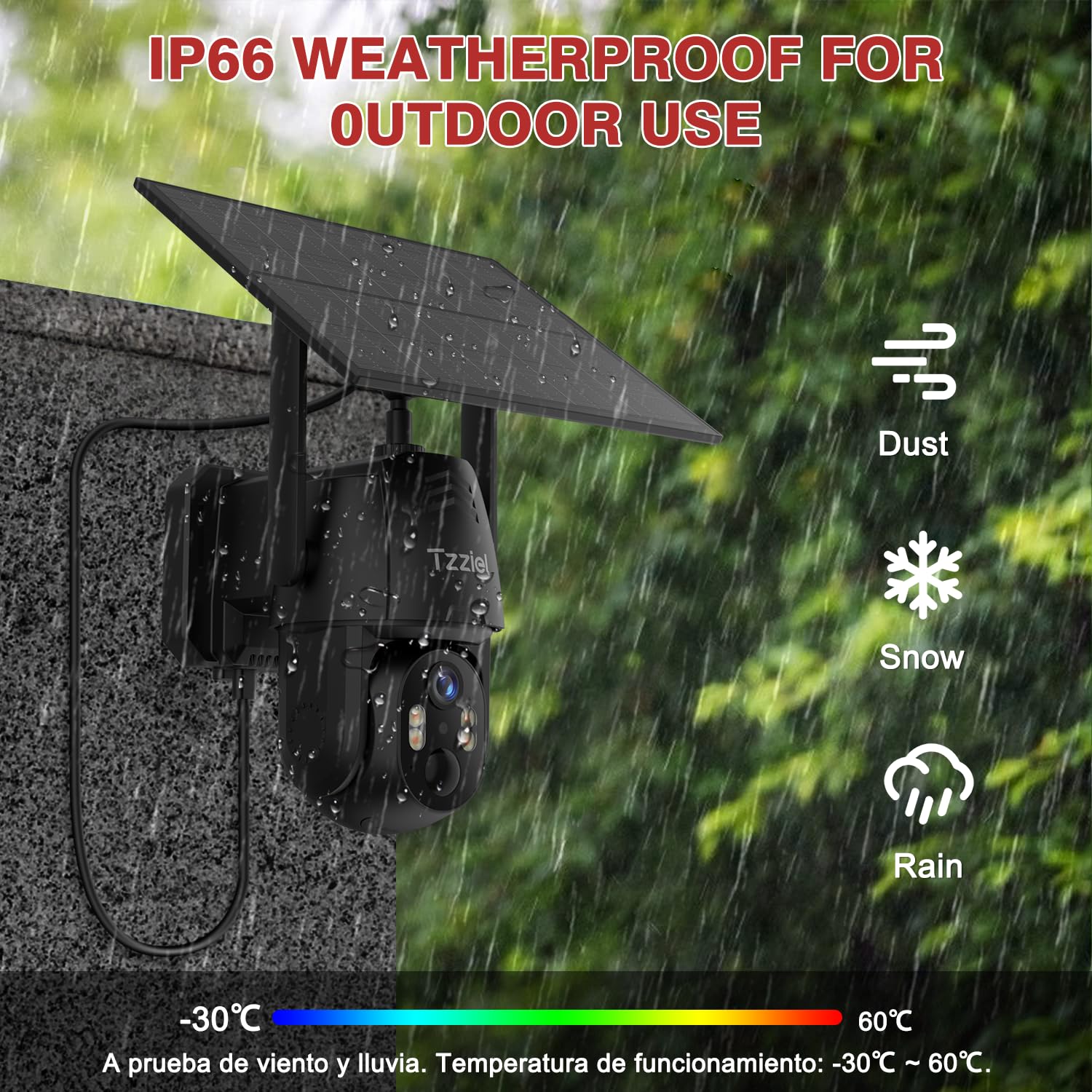 4G Telecamera Esterno con SIM e pannello solare,2K Telecamere Batterie Senza Fili,2K 360 PTZ telecamera senza wifi con Pannello Solare e Batterie, Visione Notturna, PIR Rilevamento, IP66
