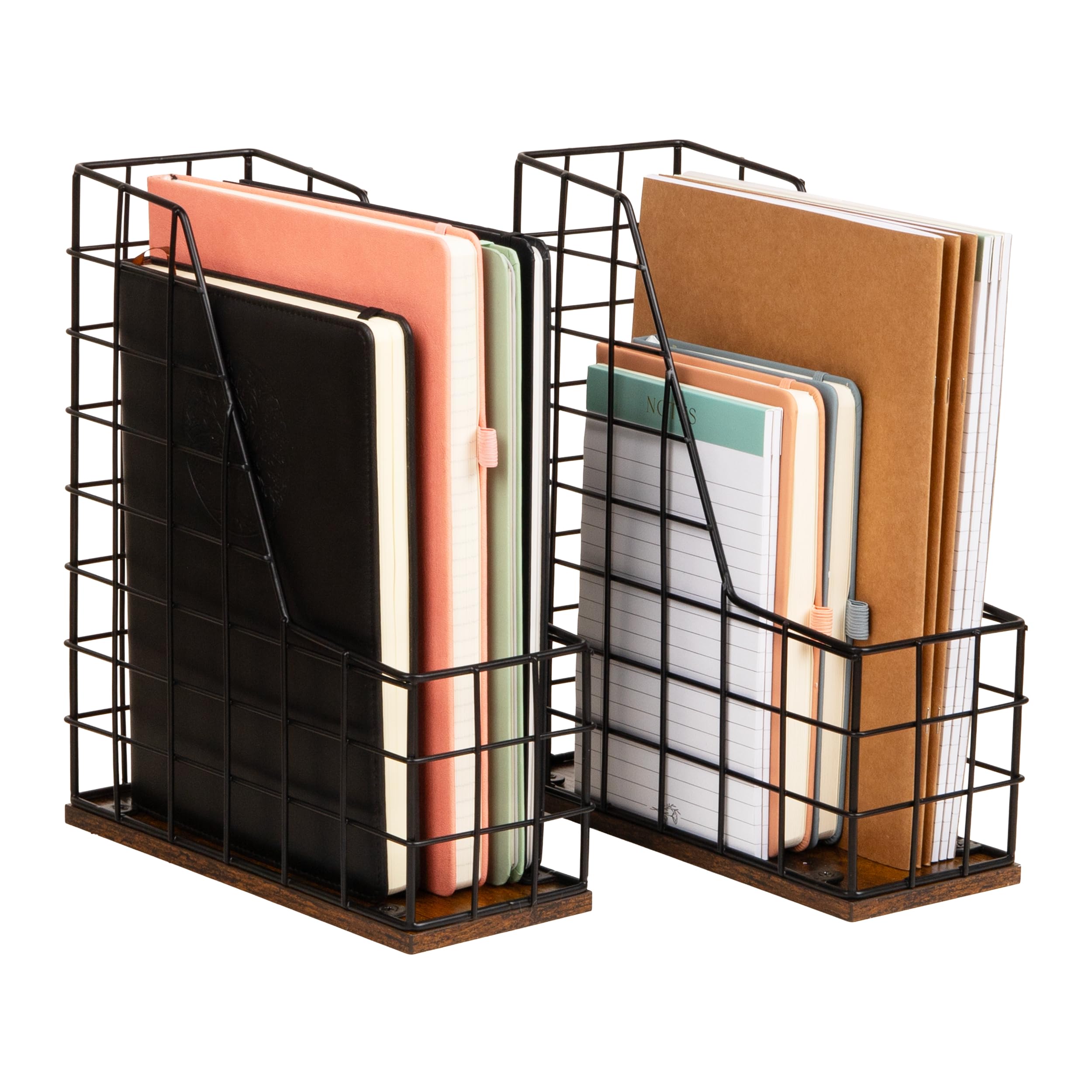Amazon.com: Mind Reader Vertical File Organizer with Wood Base and